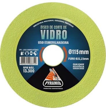 DISCO CORTE VIDRO FURO 22MM PYRAMID